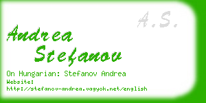 andrea stefanov business card